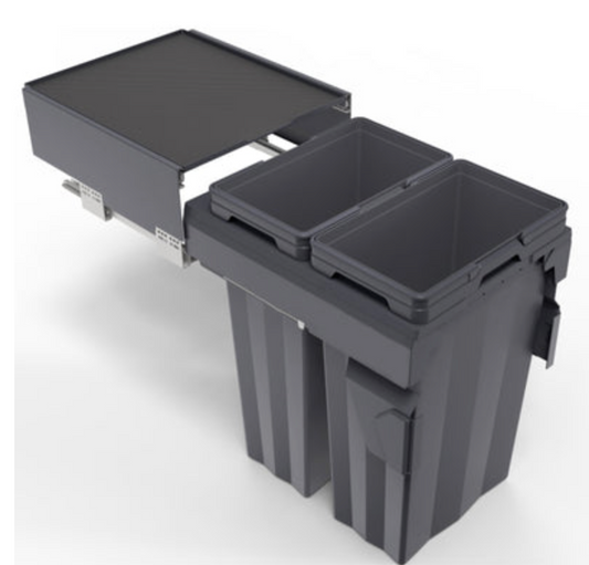 Basurero Reciclaje con Anclaje a Puerta 66L