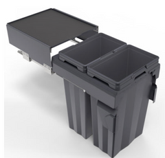 Basurero Reciclaje con Anclaje a Puerta 66L