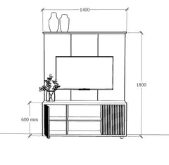 Rack Tv modular Kabe